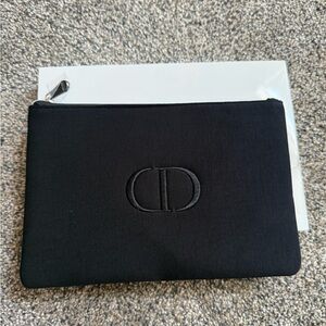 Dior Black Zipper Pouch